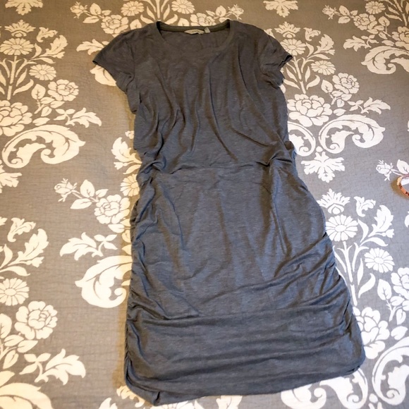 SOLD***Athleta- Grey Knee Length Cinched Dress - Picture 2 of 9